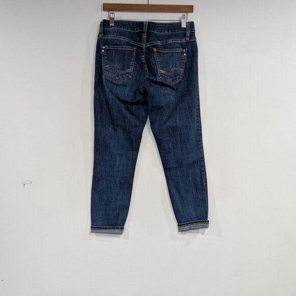 Silver Jeans Suki Skinny Crop Jeans Blue Size 26 - Picture 3 of 4